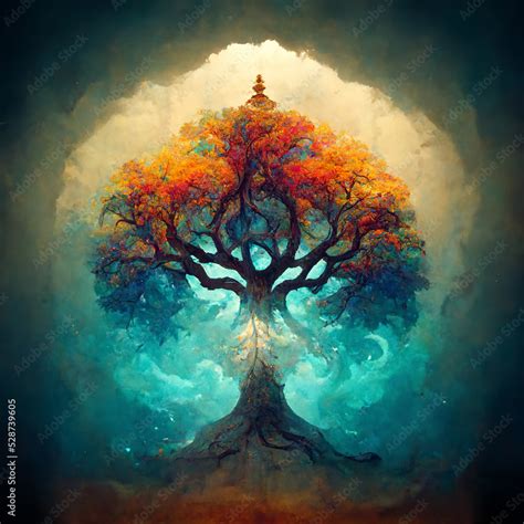 Tree of Life as digital art Stock Illustration | Adobe Stock