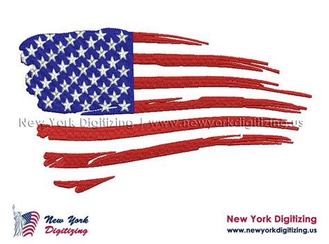 American Flag Embroidery Designs United States Flag Etsy