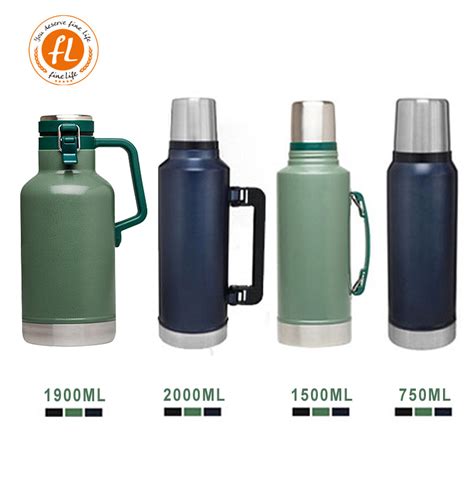 Double Wall Vacuum Insulated Beer Growler With Powder Coating And