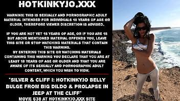 Silver Cliff I Hotkinkyjo Belly Bulge From Big Dildo Prolapse In Jeep At The Cliff