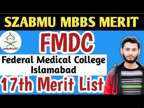 Szabmu Th Mbbs Merit List Federal Medical College Mbbs Closing