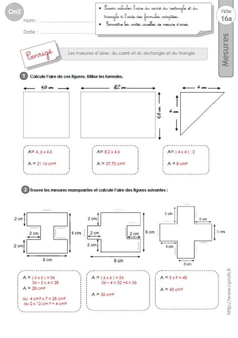 Ntroduire Imagen Formule Aire Et Perimetre Des Figures Geometrique