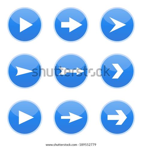 Blue Arrows Vector Illustration Stock Vector Royalty Free 189552779