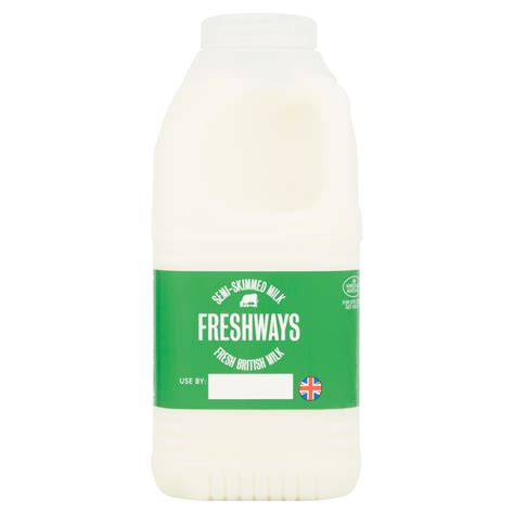 Freshways Semi Skimmed Milk 1 Pint 568ml One Stop