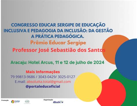 CONGRESSO EDUCAR SERGIPE DE EDUCAÇÃO INCLUSIVA E PEDAGOGIA DA INCLUSÃO