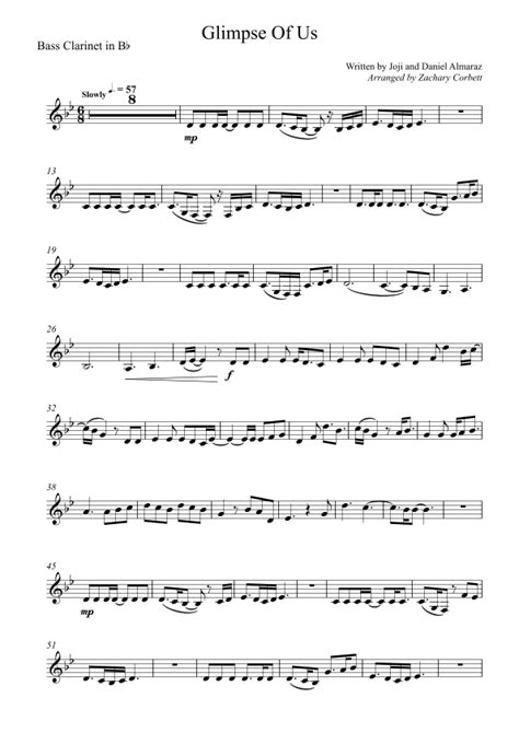 Jojo Clarinet Sheet Music at Ethel Pigford blog