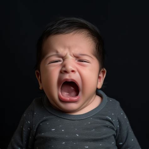 Premium AI Image | a baby is making a funny face with his mouth open