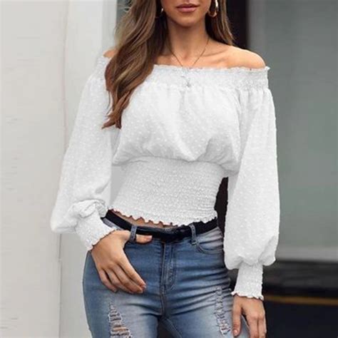 Sexy Off Shoulder Ruffles Crop Top Power Day Sale