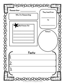 Biography Writing Graphic Organizer Freebie Writing Graphic