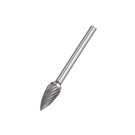 Uxcell Tungsten Carbide Rotary Files 1 8 Shank Single Cut Tree Shape