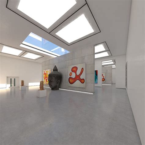 Art Gallery Interior 3D Model - TurboSquid 1649020