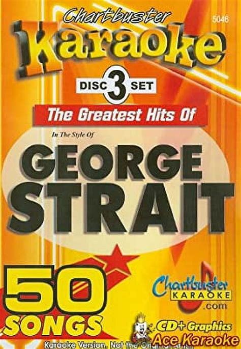 Chartbuster Karaoke George Strait 3 CDG Set 50 Songs Walmart