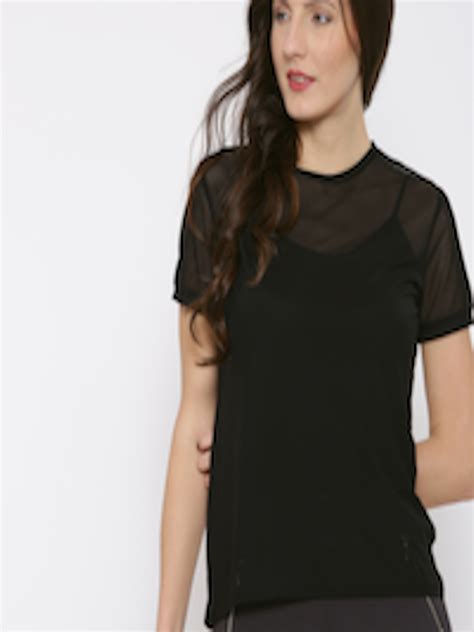 Buy Forever 21 Women Black Sheer Top Tops For Women 1762349 Myntra