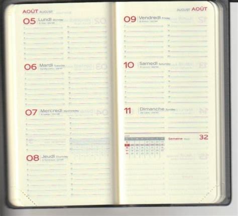 Lecas Agenda Semainier Couverture Plastique 9x17cm Le Periscope 2024