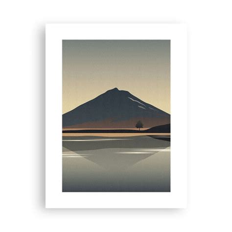Obraz Plakat Lustrzane Odbicie 30x40cm Góra Lodowa Sztuka Krajobraz Foto Plakaty Na