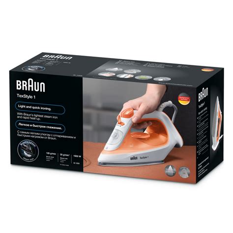 Паровой утюг Braun Texstyle 1 SI1009OR- купить в официальном магазине Braun