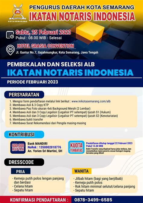 Flyer Seleksi Alb Pengda Kota Semarang Ini