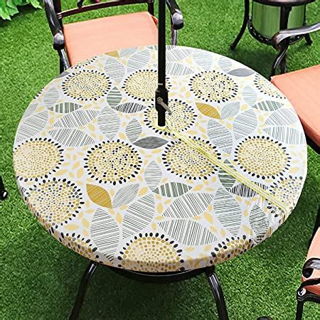 Amazon Eiuflka Round Tablecloth Fitted Elastic Tablecloths Indoor