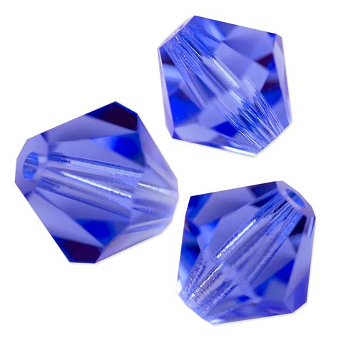 Preciosa Crystal Bicone Bead 3mm Sapphire 10 Pcs