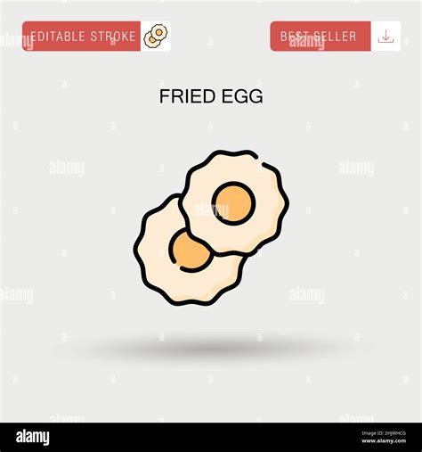 Fried Egg Simple Vector Icon Stock Vector Image And Art Alamy