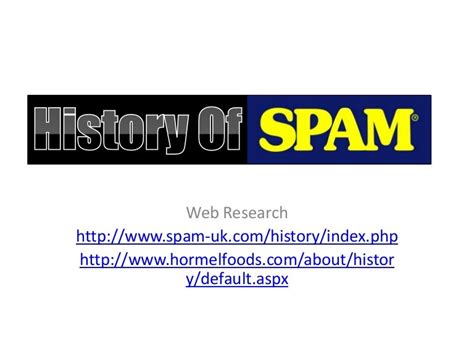 History of spam