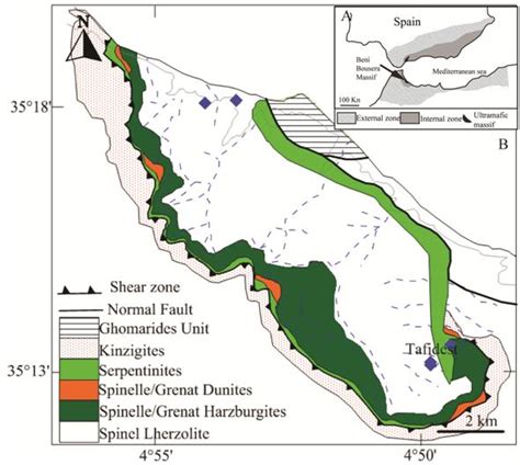 A Simplified Map Of The Rif Betic Cordillera B Geological Map Of