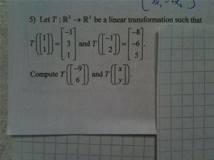 Solved Let T R2 Rightarrow R3 Be A Linear Transformation Chegg