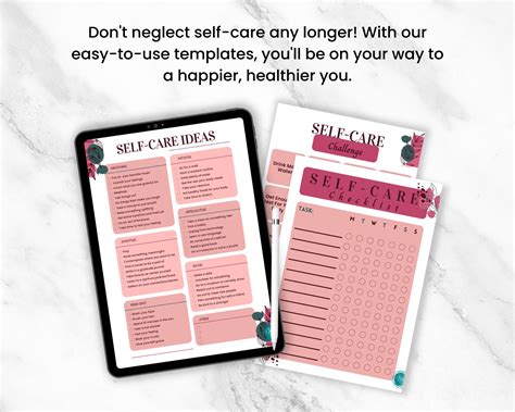 Printable Self Care Bundle Self Care Planner Self Love Tracker Moms