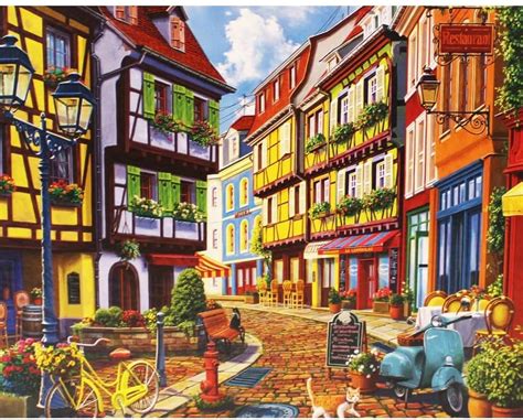 Corner Piece Jigsaw Puzzle 500 Pcs Cobblestone Alley Brand Etsy