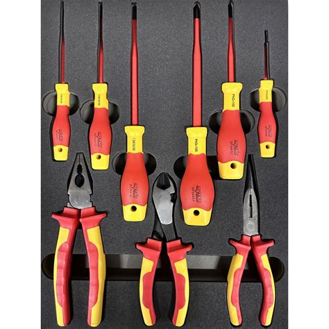 S VDE 1000V SCREWDRIVERS PLIERS 9PC