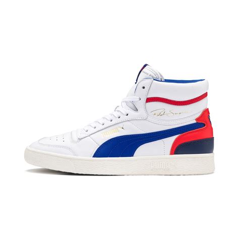 PUMA Leather Ralph Sampson Mid Sneakers in Blue for Men - Lyst