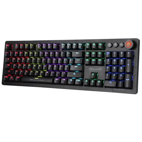 Teclado Gaming Mec Nico Marvo Kg Iluminado Rgb Blue Switch Usb