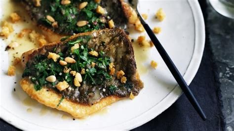 Pan Fried John Dory With Parsley Garlic And Pine Nuts Pine Nut