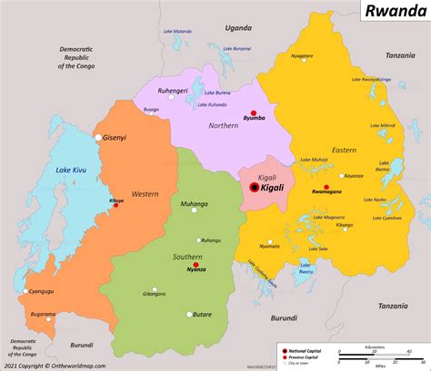 rwanda map detailed maps  republic  rwanda