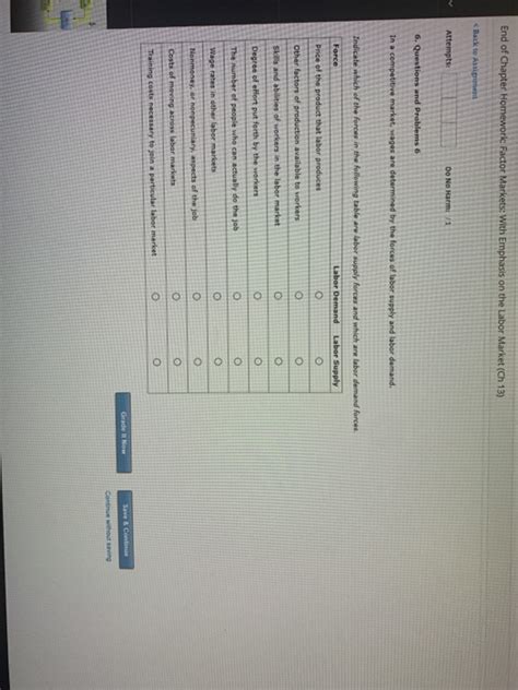 Solved End Of Chapter Homework Factor Markets With Emphasis Chegg