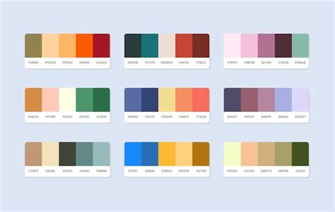 Muestras Del Catálogo De La Paleta De Colores Pantone En Rgb