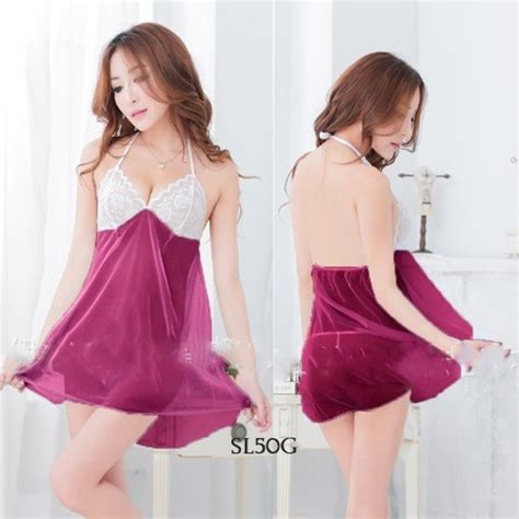Jual READY STOCK SLEEPWEAR LACE BAJU TIDUR TRANSPARAN LINGERIE SEXY