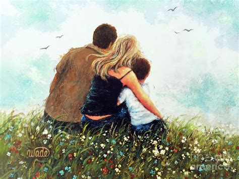 Mother Father Son Hugs Painting By Vickie Wade Pixels