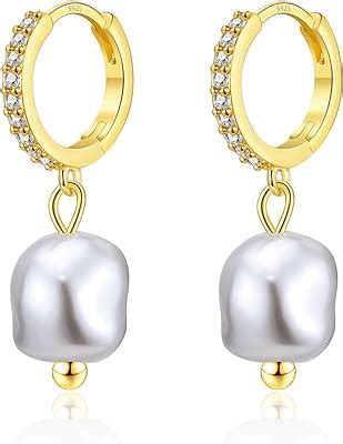 Fluidable Nora Drop Earrings 18K Gold Plated Pearl Teardrop Earrings