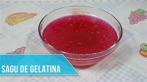 Sagu de Gelatina Receita Dia a Dia Sobremesa Simples e Fácil