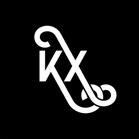 Kx Letter Logo Design On Black Background Kx Creative Initials Letter Logo Concept Kx Letter