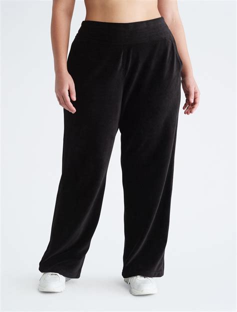 Calvin Klein Plus Size Performance Wide Leg Pants In Black Lyst