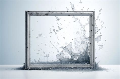 Premium AI Image A Picture Frame With Water Splashing Around It