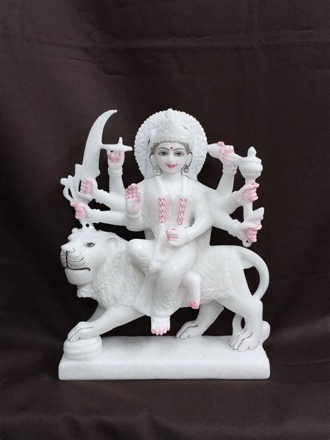 Plain Hindu White Marble Durga Maa Statue At In Jaipur Id