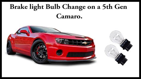 2010 2015 5th Gen Camaro Brake Light Bulb Change Youtube