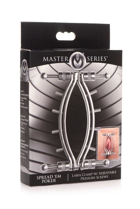 ᐉ Затискач для статевих губ Master Series Spread Em Vagina Clamp with Adjustable Pressure
