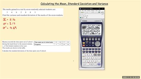 Mean And Standard Deviation Using The Casio Fx 9860gii Calculator Youtube