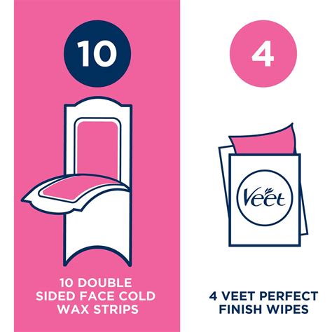 Veet Hair Removal Wax Mini Facial Strips 20 Pack Woolworths