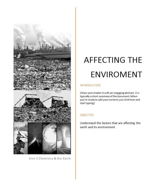 Factors that are Affecting the Environment