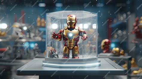 Premium Ai Image Small And Cute Tony Stark Lab 3d Blender Render Ai